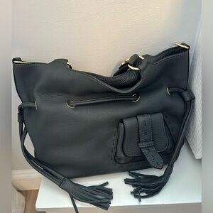 Verapelle Leather Purse Dark Green/Grey